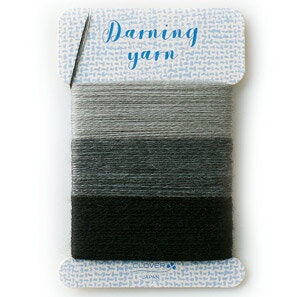 Clover Darning Yarns - Black/Grey