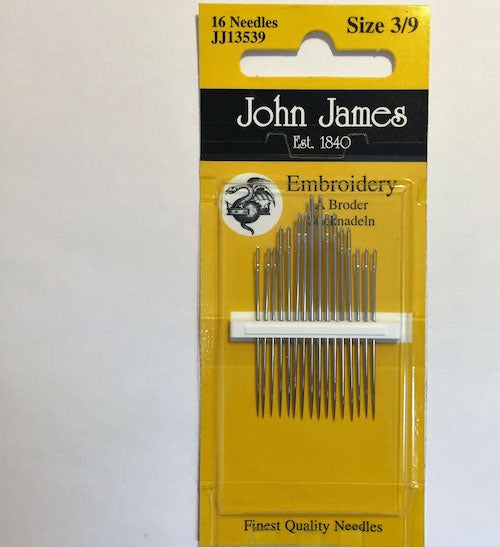 John James Crewel/Embroidery Needles 3/9