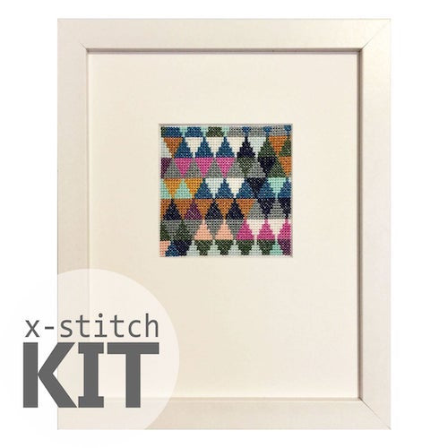 Mid Century Triangles Cross Stitch Kit