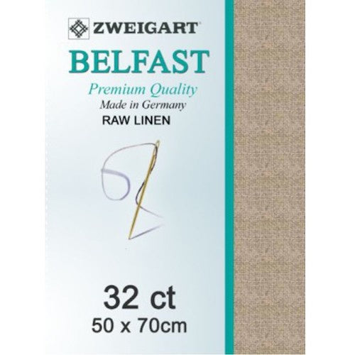Zweigart Belfast Linen 32ct - Raw Linen 50 x 70cm