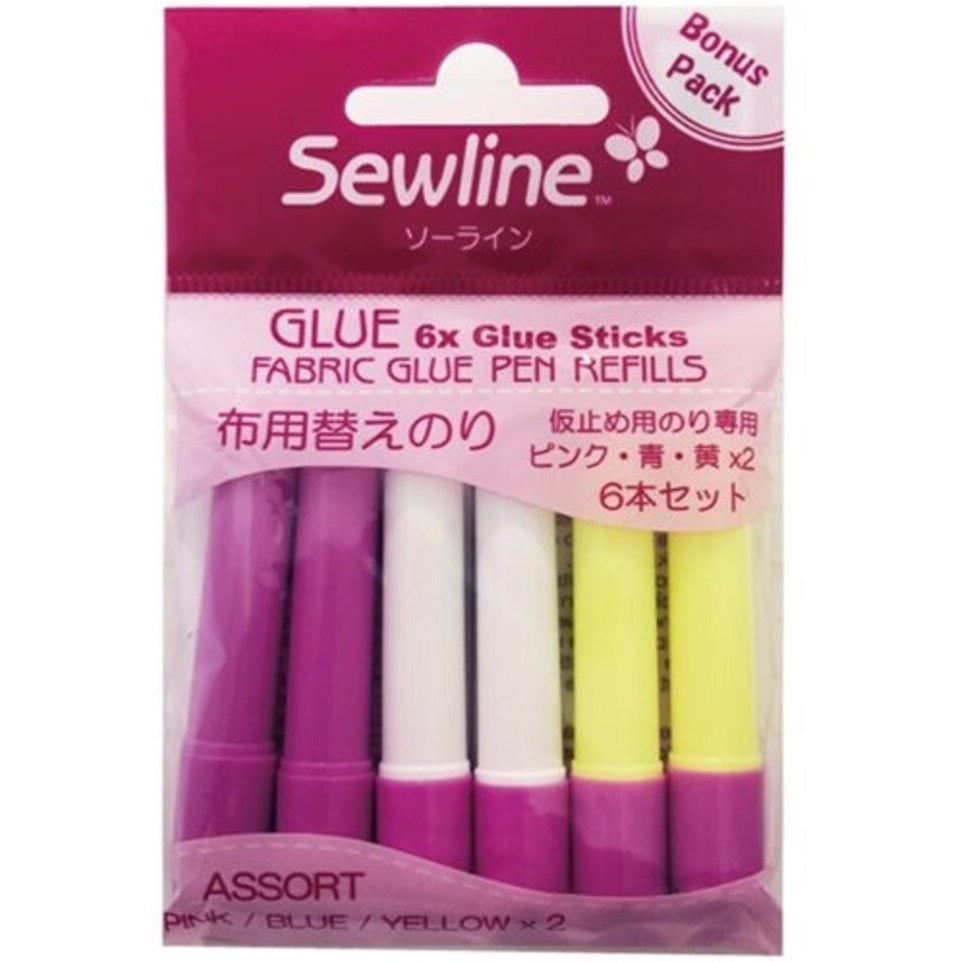 Sewline Glue Pen Refill Bonus Pack Assorted Colours