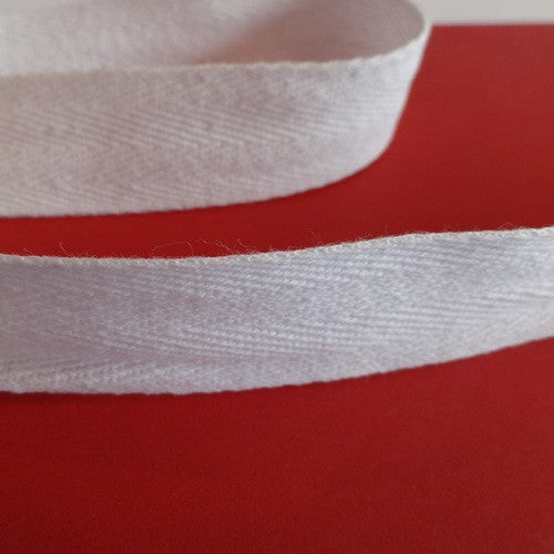 Twill Tape White 25 mm (1 inch)