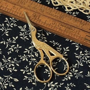 Vintage Scissors Gold Stork