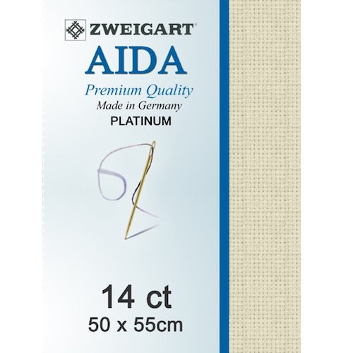 Zweigart Aida 14ct - Platinum 50 x 55 cm