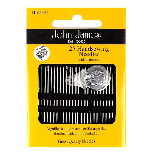 John James 25 Handsewing Needles with Threader