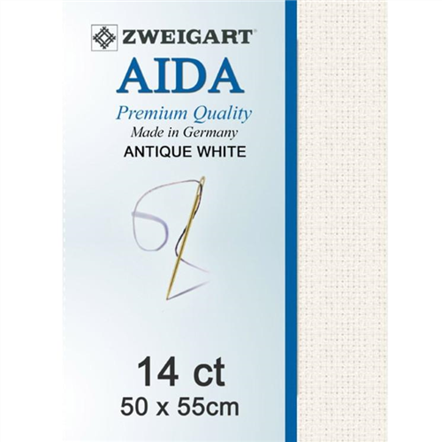 Zweigart Aida 14ct - Antique White 50 x 55cm