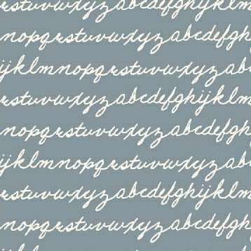 Notepad Alphabet in Grey 1/2 Metre