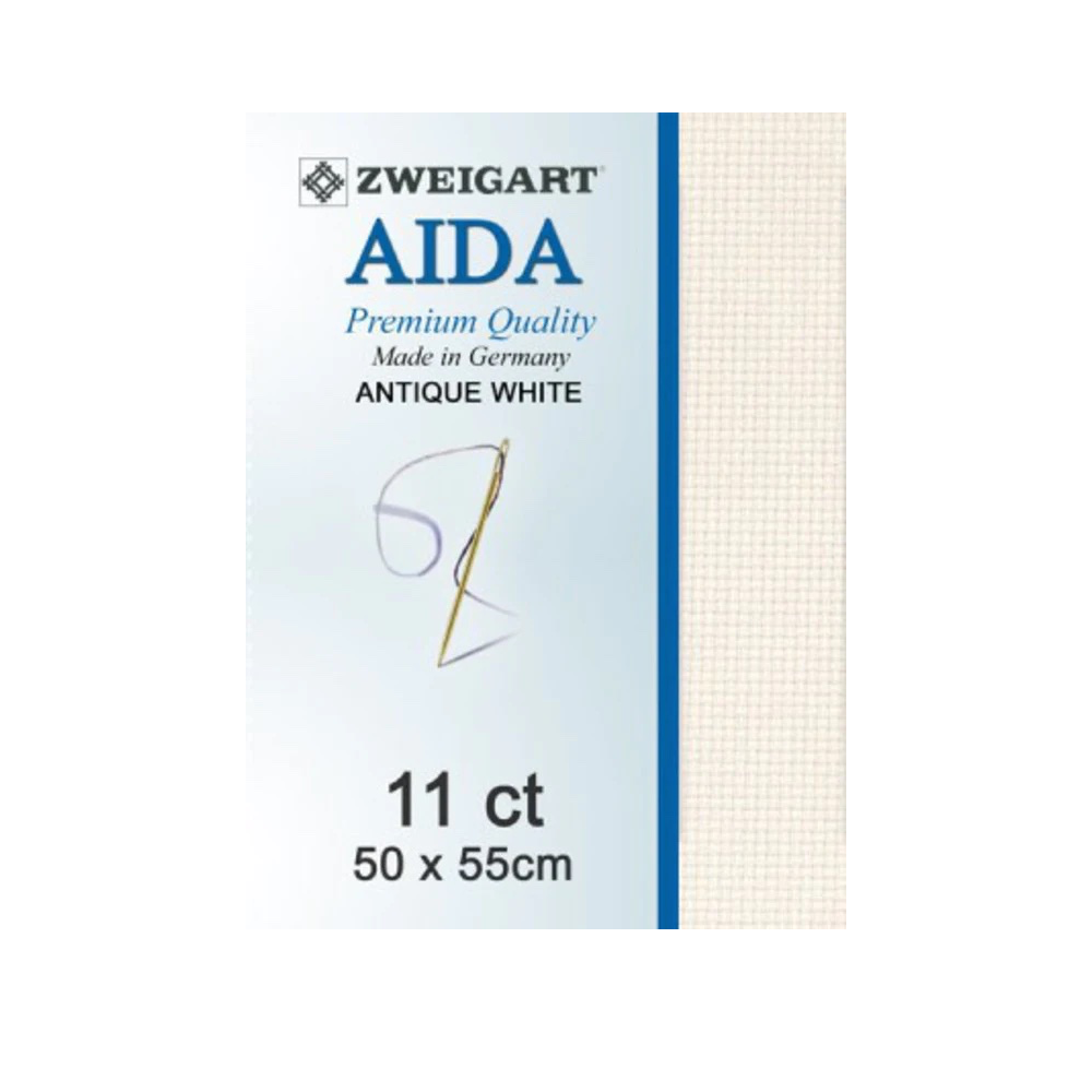 Zweigart Aida 11 Count - Antique White 50 x 55cm