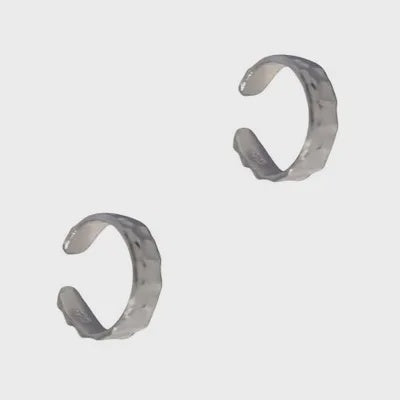 Beaten Ear Cuffs in Sterling Silver