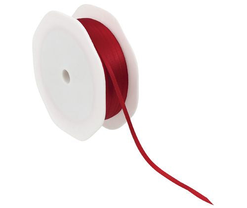 Double Sided Sating Ribbon - Cardinal Red 3mm