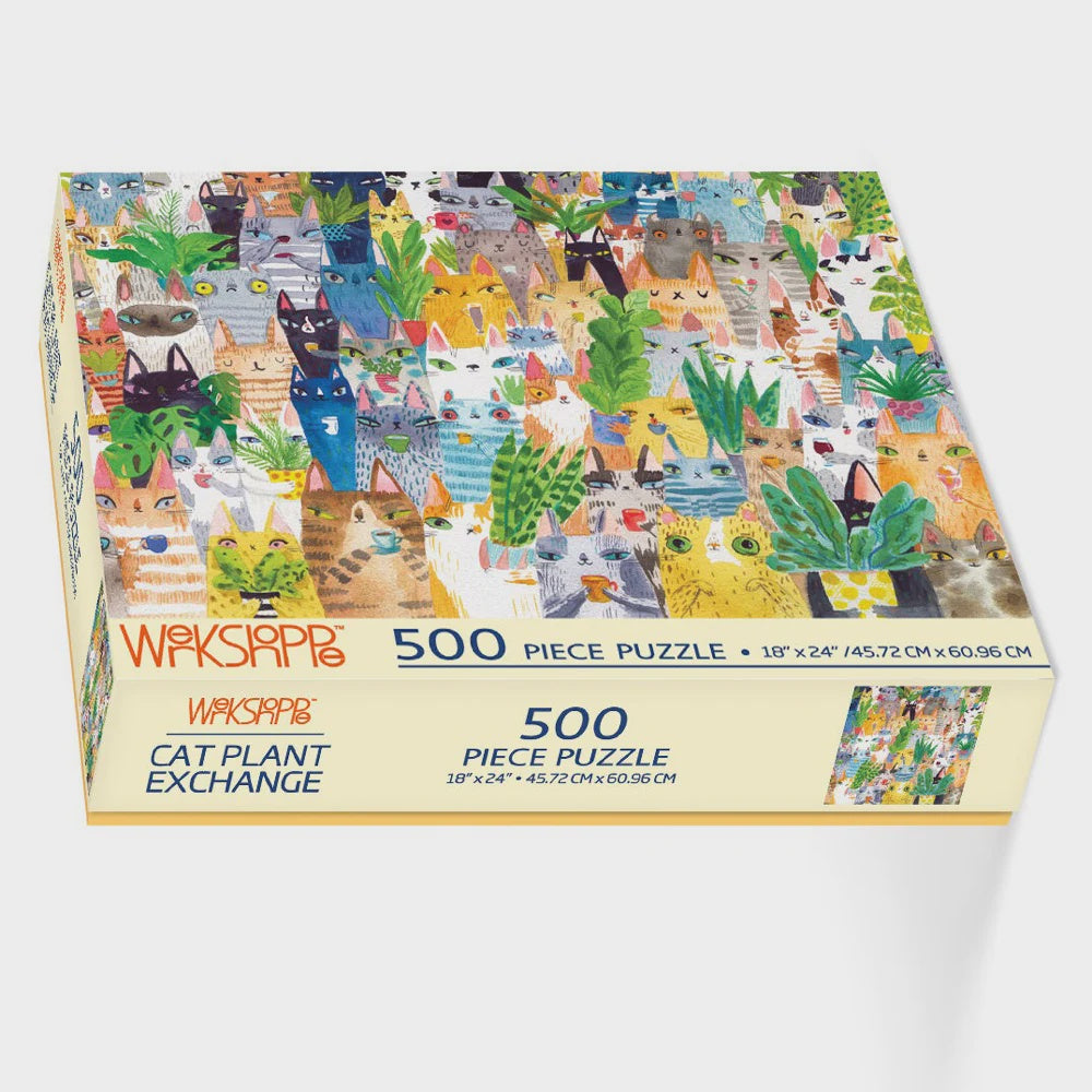 Werkshoppe Cat Plant Exchange 500 pc Puzzle