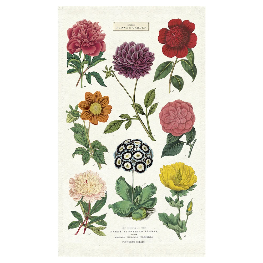 Cavallini & Co Botanica Flower Garden Tea Towel