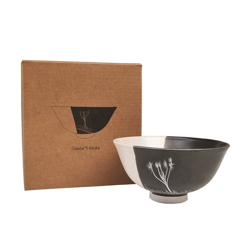 Coastal Ti Kōuka Dipped Black Bowl 11cm