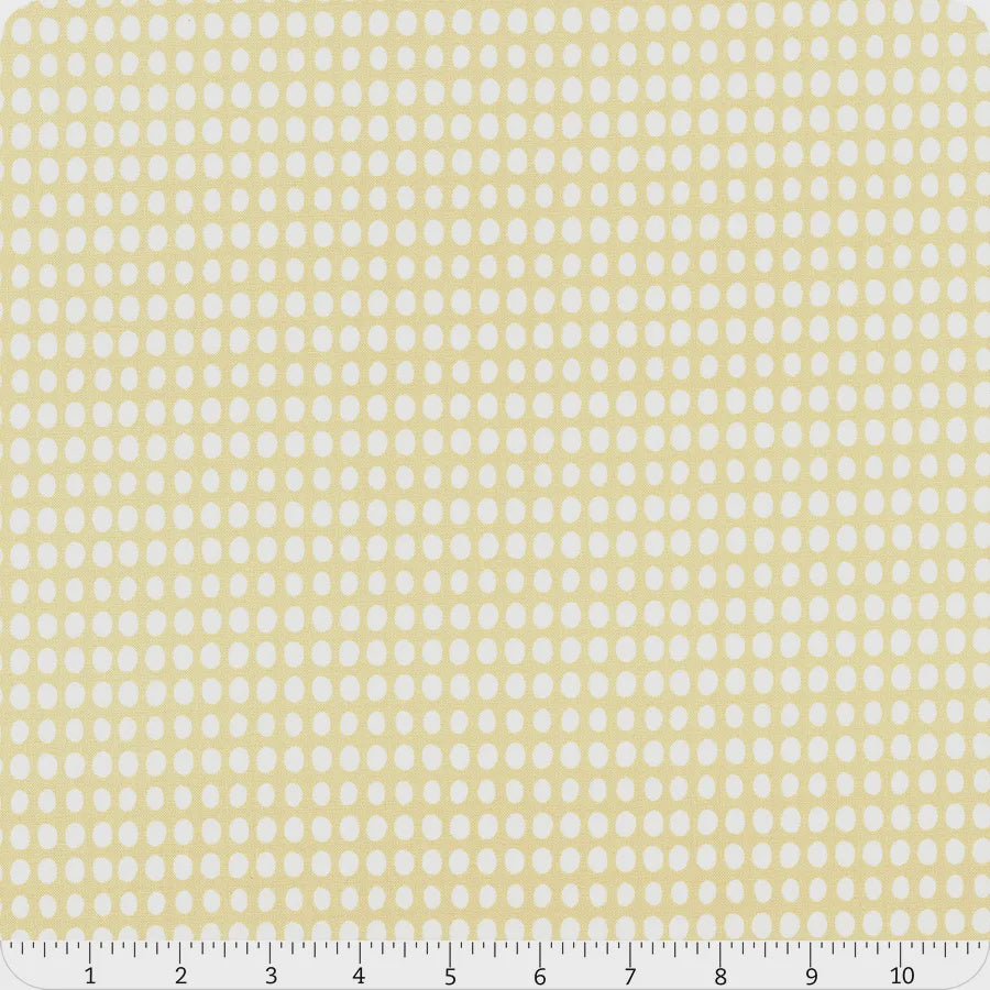 D is for Dream Stripe Dots in Yellow