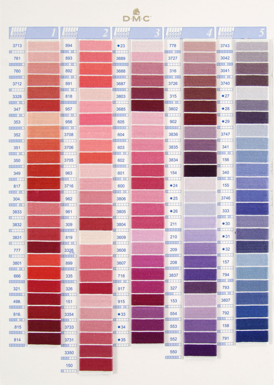 DMC Stranded Cotton - Colours 3850-3900