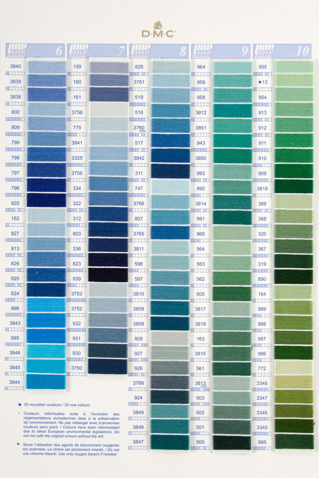 DMC Stranded Cotton - Colours 1-320