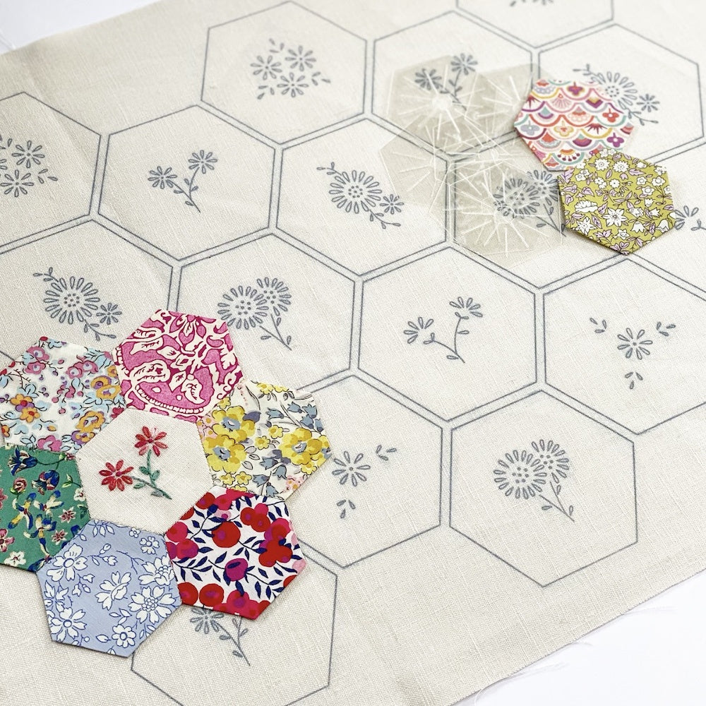 Daisy Hexies Pre Transferred Panel