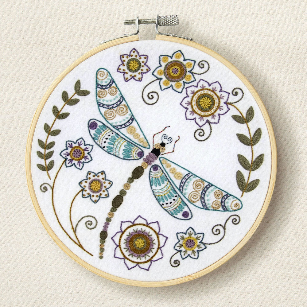 Dragonfly Embroidery Kit by Christel Gouze