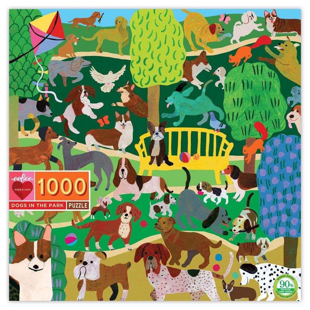 Eeboo Dogs in the Park 1000pc Puzzle