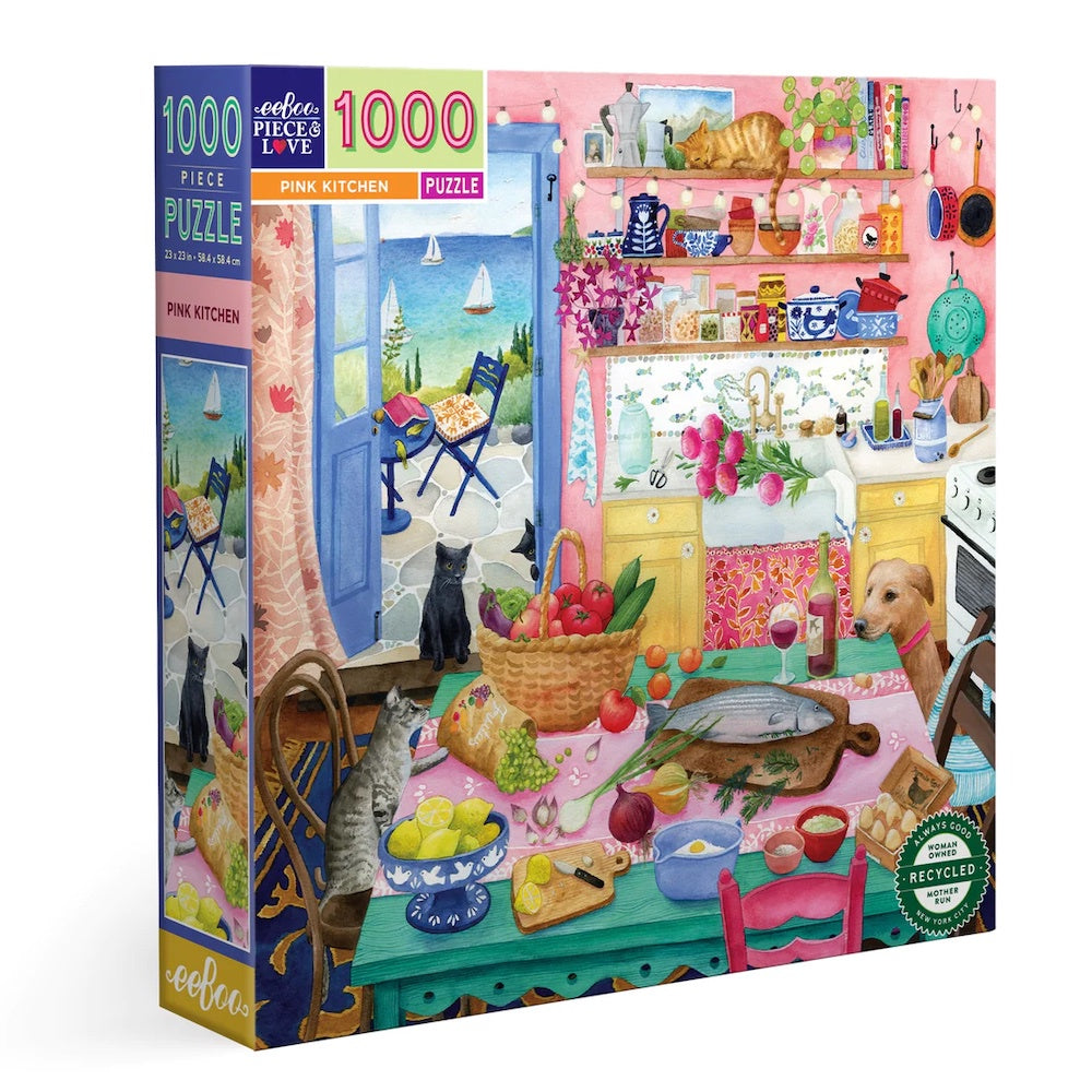 Eeboo Pink Kitchen 1000pc Puzzle