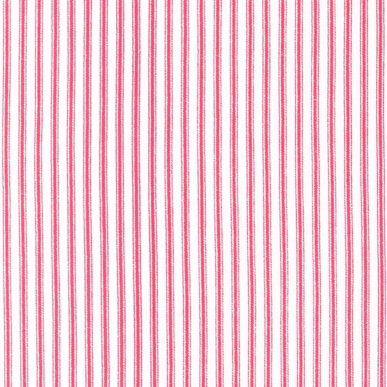Ellie Ticking Stripe in Soft Red