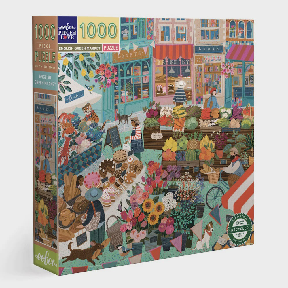 Eeboo English Green Market 1000pc Puzzle