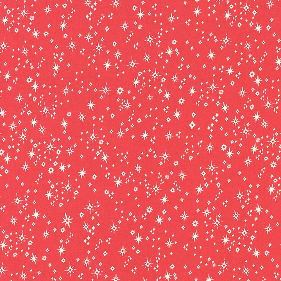 Good News Great Joy Starry Snowfall in Holly Red