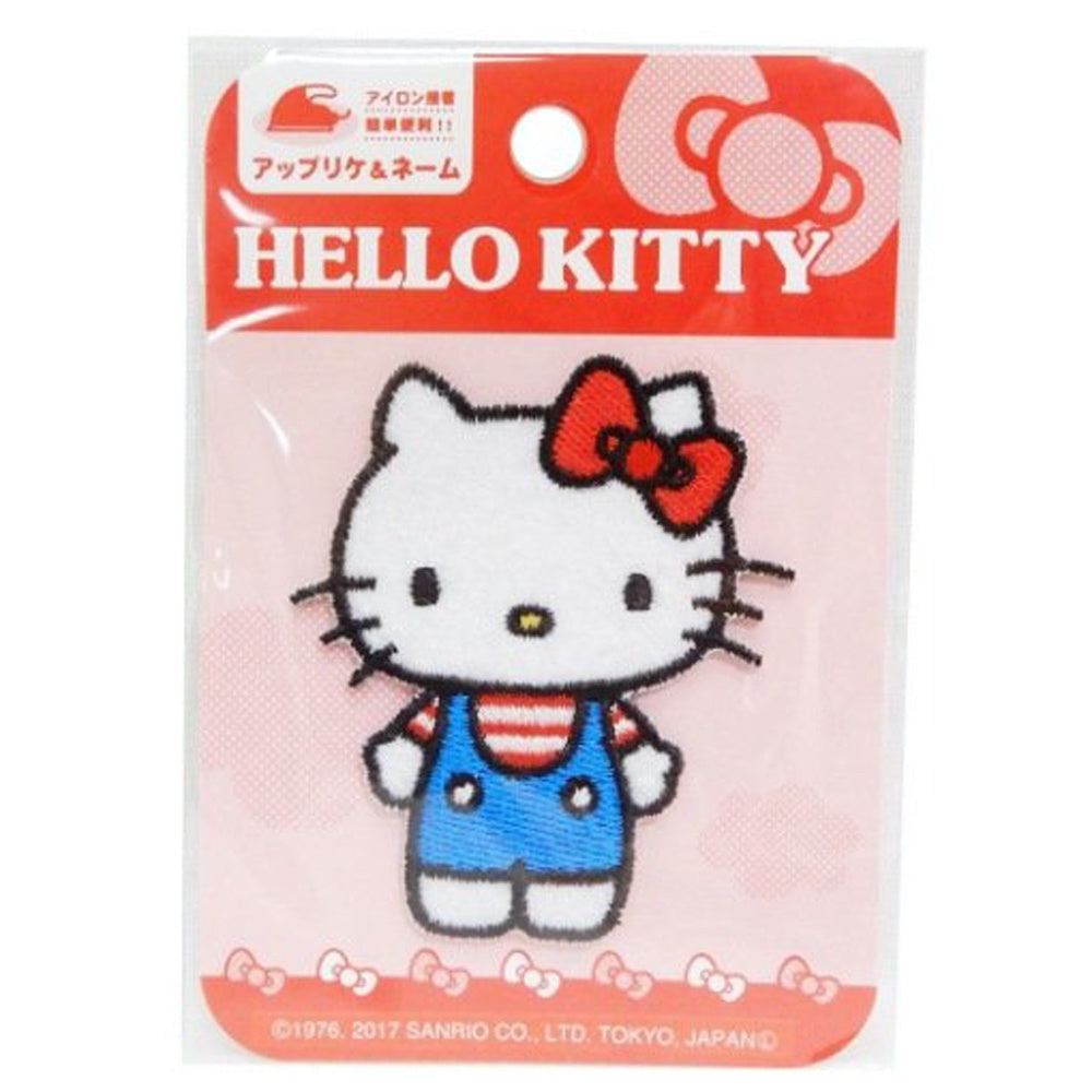 Hello Kitty Iron on Patch Blue Dungarees