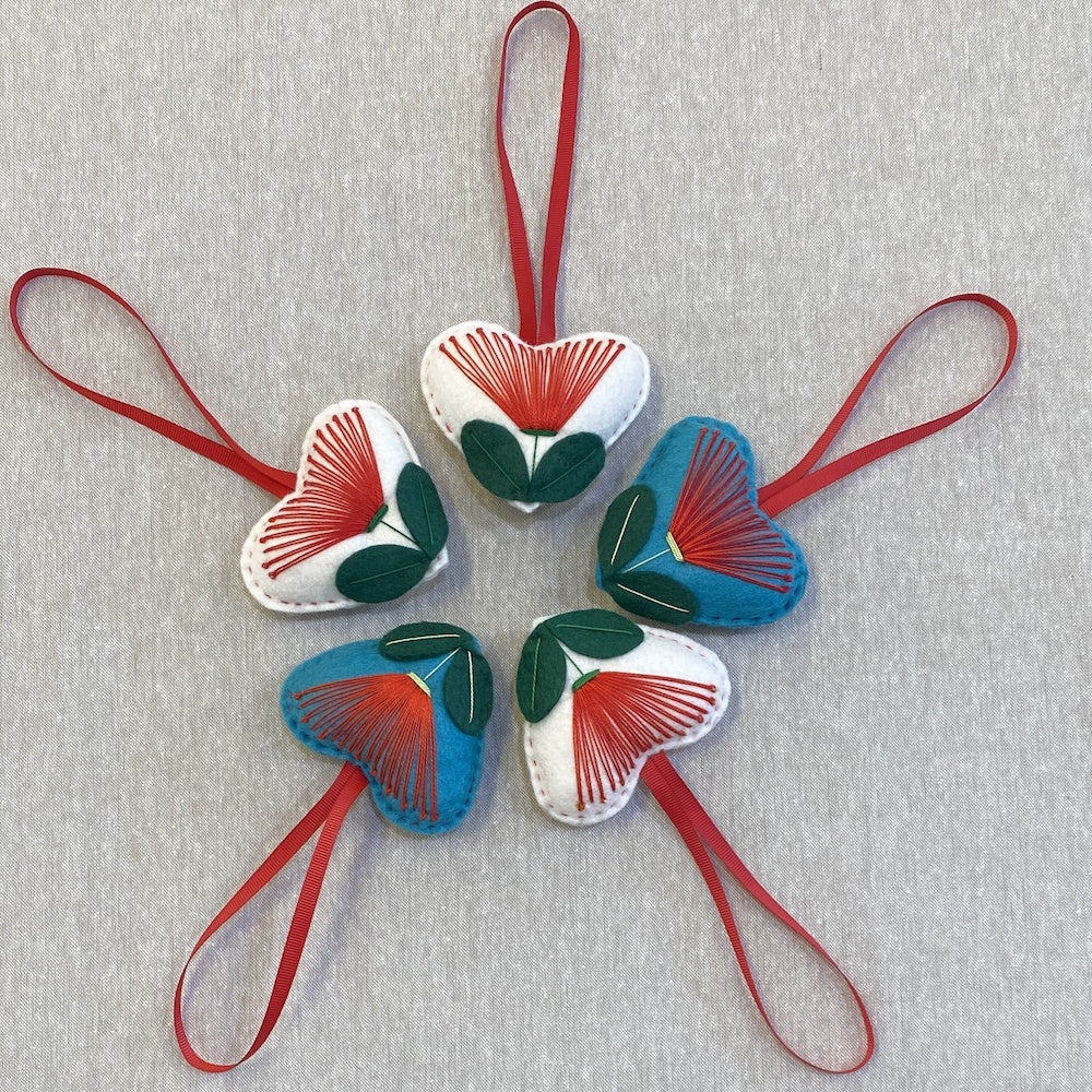 Pohutukawa Heart Christmas Decoration