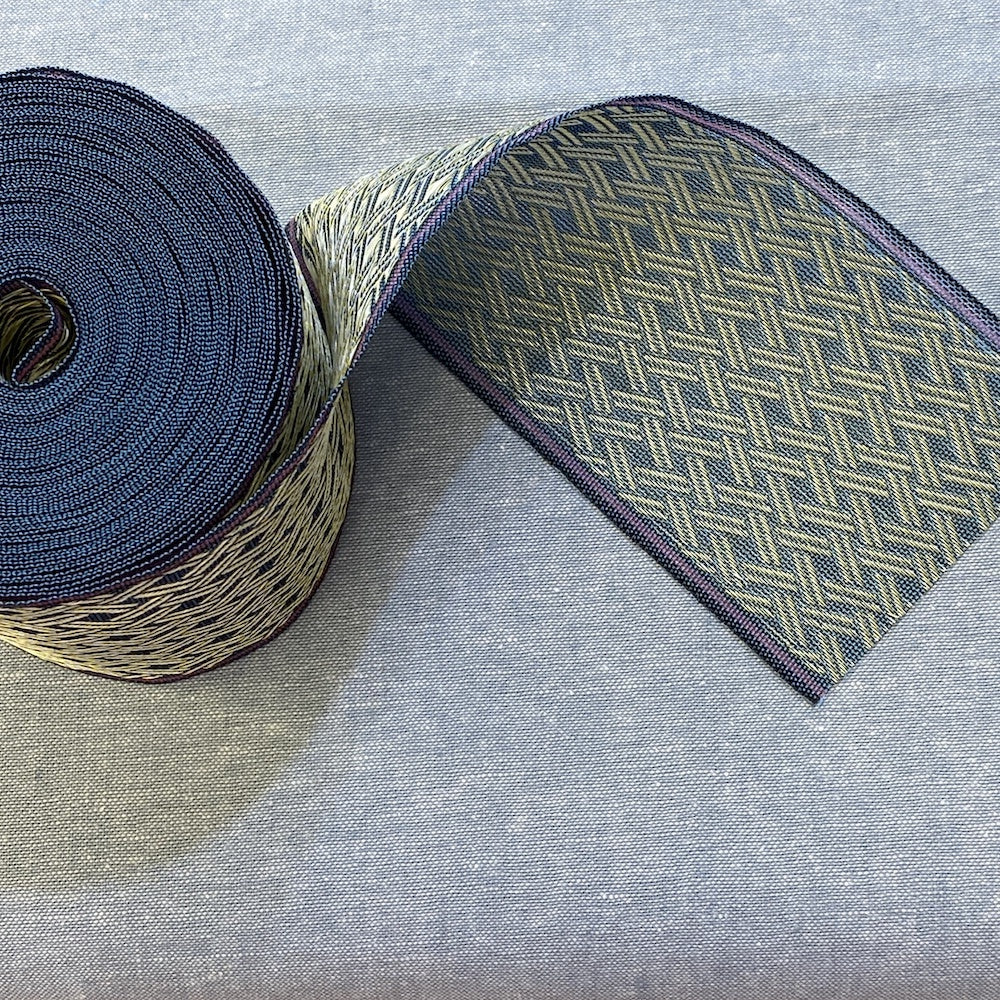 Tatami Edge Tape Blue Herringbone