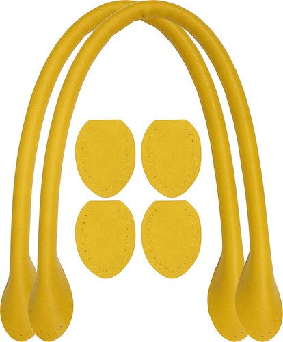 Inazuma Vegan Leather Bag Handles 48cm Mustard & Thread