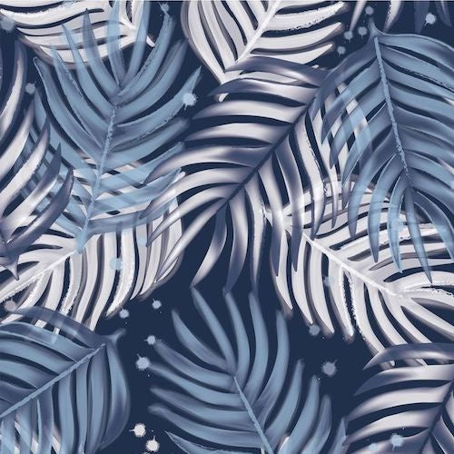 Indigo Elements Fern Leaf in Navy