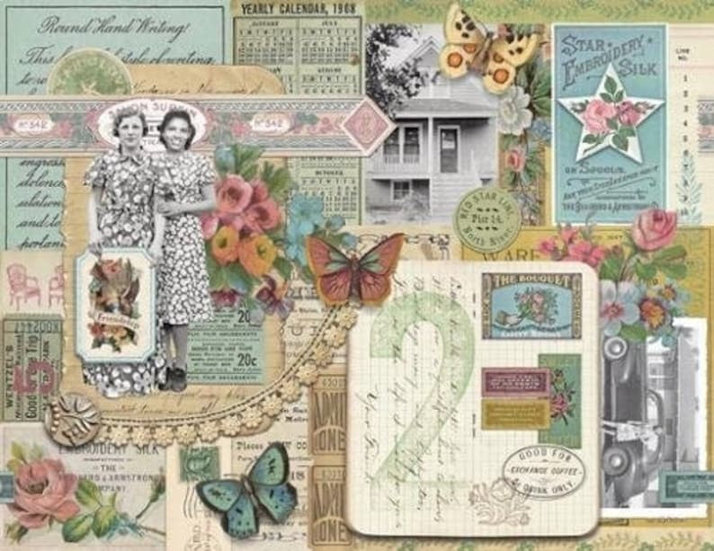 Junk Journal Collage in Multi