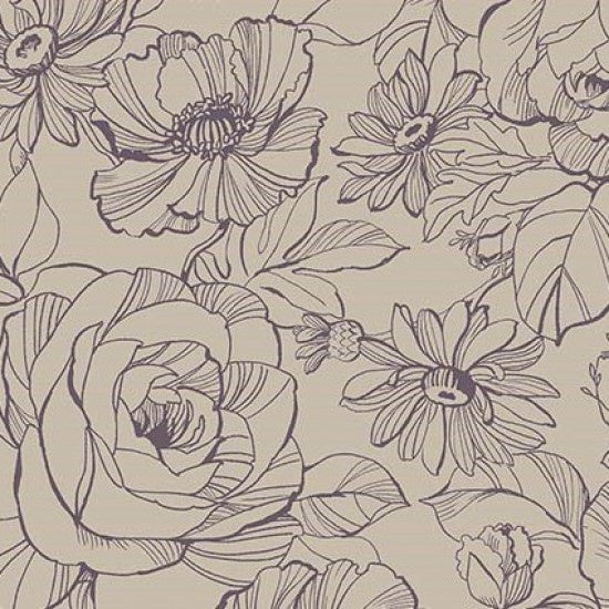 Kaikan Floral Sketch on Natural