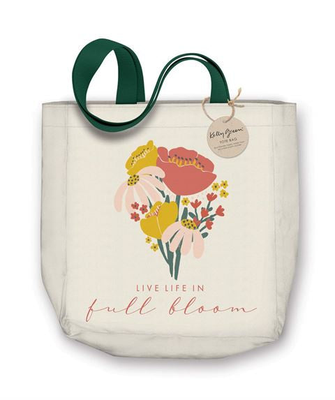 Kelly Green Natural Bouquet Tote Bag