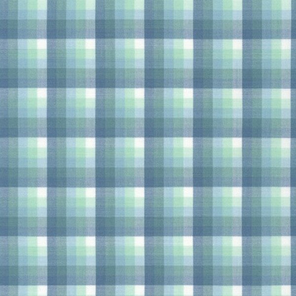 Kitchen Window Wovens Plaid in Dusty Blue