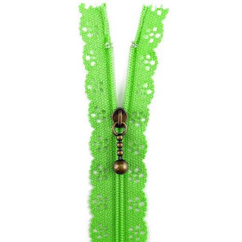 Lace Zip Pea Green