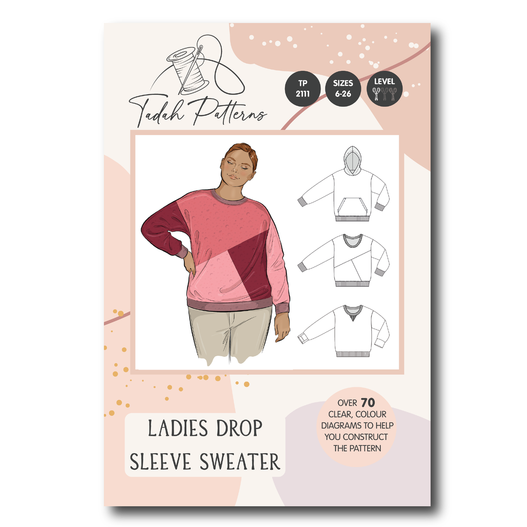 Tadah Patterns - Ladies Drop Sleeve Sweater