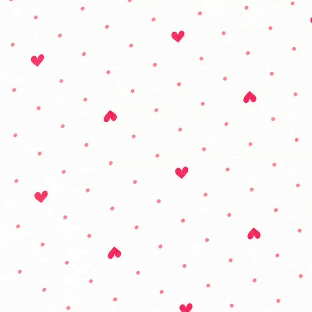Lighthearted Heart Dot in Cream and Red