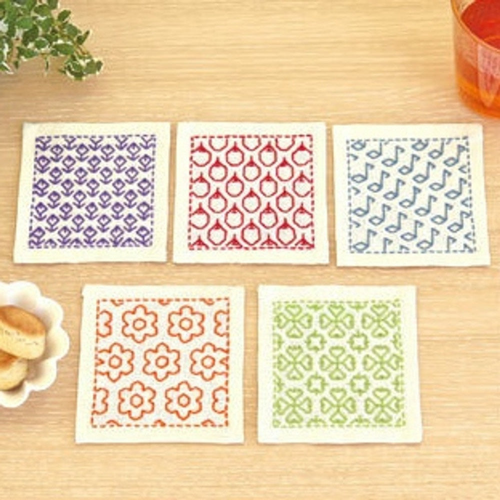 Sashiko Coaster Set Olympus SK-315