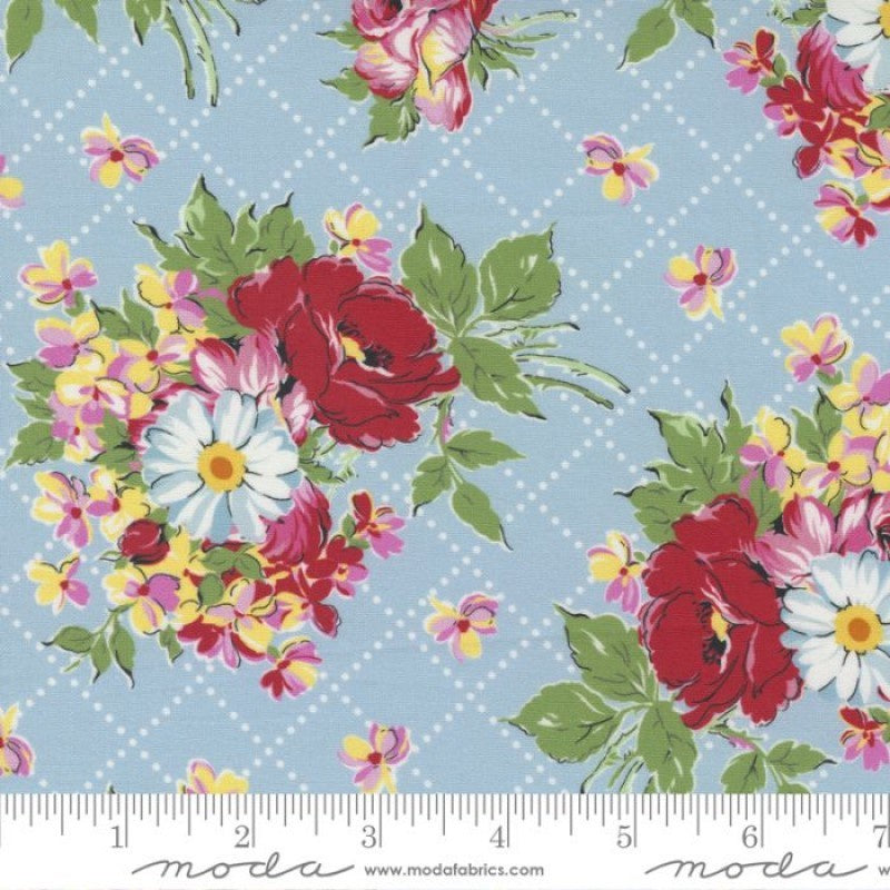 Picture Perfect Big Floral in Light Blue