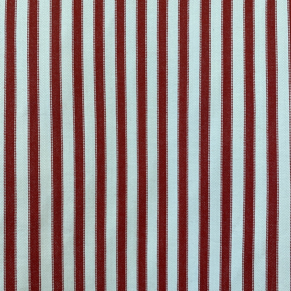 Red and Beige Ticking Stripe