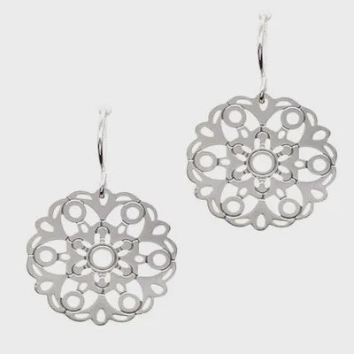 Small Flower Filigree Earring Silver