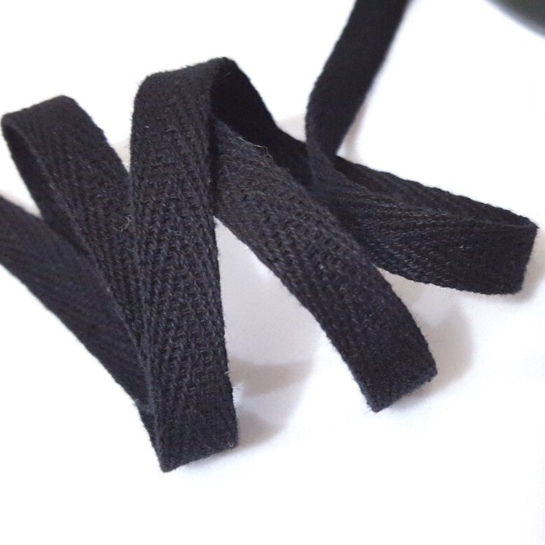 Twill Tape 10mm Black