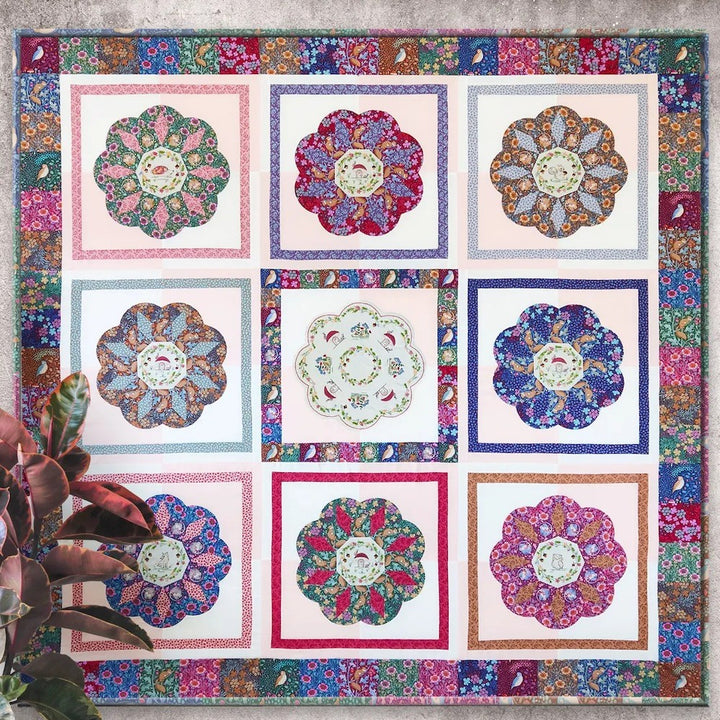 Woodland Wonders Quilt Complete EPP Kit & Pre Printed Linen