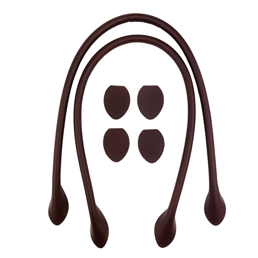 Inazuma Vegan Leather Bag Handles 70cm Dark Brown and Thread