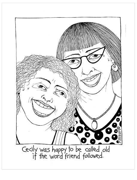 Old Friends - Cecily Tea Towel