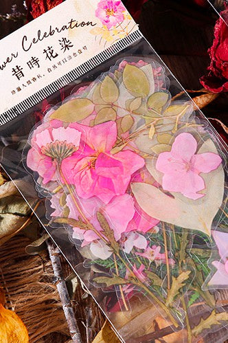 Flower Sticker Sack - Flower Celebrations Pink