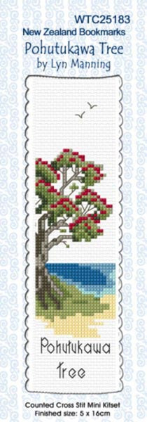 Bookmark Pohutukawa Tree Cross Stitch