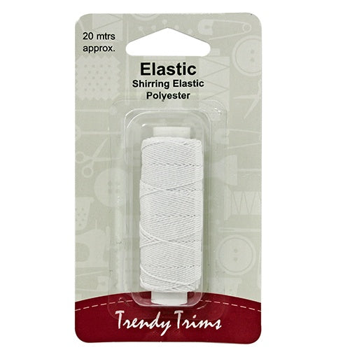 Shirring Elastic White (20 metres)